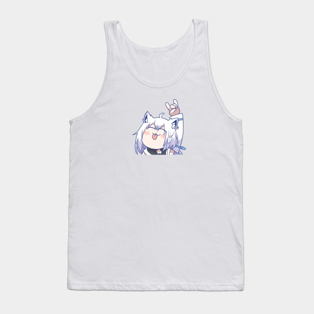 Shirakami Fubuki Chibi Tank Top by Kent